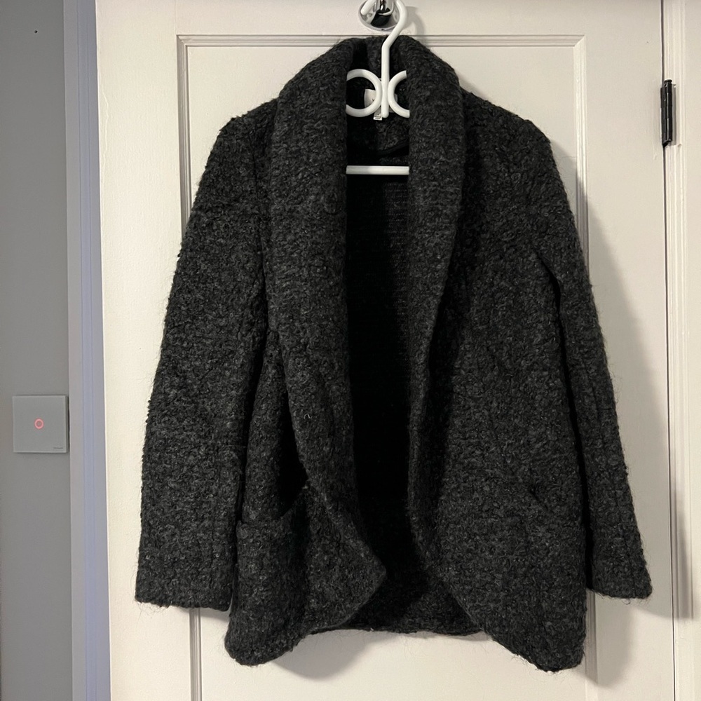 Aritzia Wilfred | 4 | wool mohair alpaca boucle knit shawl cardigan